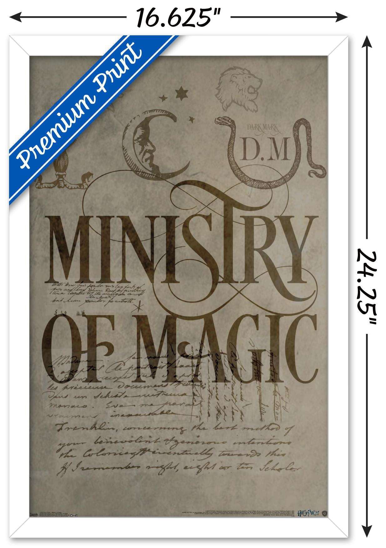 The Wizarding World: Harry Potter - The Ministry of Magic Wall Poster, 14.725" x 22.375", Framed
