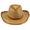 dark khaki, variant on Western Straw Cowboy Hat for Women and Men, Breathable Open Weave Wide Rolled Brim Lightweight Vintage Distressed Sun Hat for Ranch, Camping, Beach and Outdoor Festivals