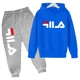 thumbnail image 4 of Conjuntos de ropa deportiva para niños de 3 a 14 años, con capucha y pantalones, 2 piezas, tendencia de otoño y primavera, 4 of 5