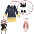 thumbnail image 2 of Spy X Anya Forr Disfraz Anime Peluca Ropa para adultos Incg Calcetines Cuerno Ar, 2 of 2