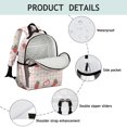thumbnail image 4 of Strawberry and Heart Pink Pattern Cute School Backpack Bag for School with Padded Back and Adjustable Shoulder Straps 15.25"x11.5"x5.25", 4 of 5