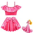 thumbnail image 1 of Disney-traje de baño de princesa Elsa para niñas, traje de baño de dos piezas con diseño de Jasmine y Isabela, Cosplay Fivean unisex, 1 of 2