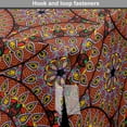 thumbnail image 4 of Bohemian Dog Crate Cover, Colorful Round with Floral Details Traditional Peruvian Motifs, Easy to Use Pet Kennel Cover for Medium Large Dogs, 35" x 23" x 27", Multicolor, by Ambesonne, 4 of 6