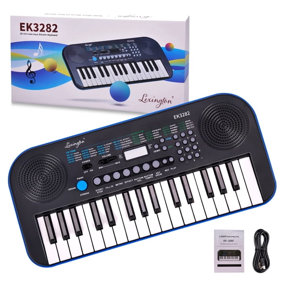 Lexington EK3282 Mini teclado portátil digital eléctrico de 32 teclas Piano Regalo musical para niños