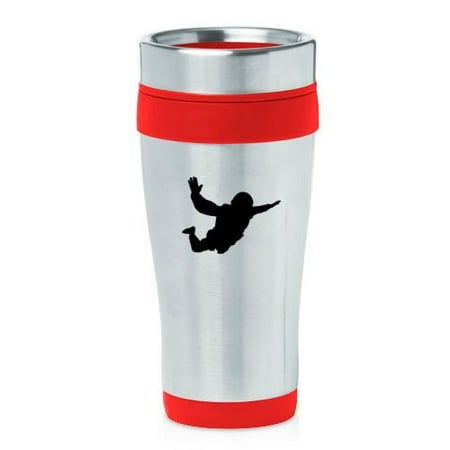 

16oz Insulated Stainless Steel Travel Mug Skydiver (Red) MIP