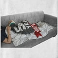 thumbnail image 6 of 50th Birthday Soft Flannel Fleece Throw Blanket, Retro Style Red Ribbon in Classical Old Fashioned Celebratory Design, Cozy Plush for Indoor and Outdoor Use, 50" x 60", Grey Red White, by Ambesonne, 6 of 6
