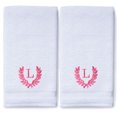 thumbnail image 3 of Monogrammed Hand Towels for Bathroom Kitchen Makeup | Personalized Gift for Wedding-Bridal | Roman Font Custom Luxury Turkish Towel | Spa Collection, Oversized, 16 X 30 Inch, Set of 2, 3 of 3