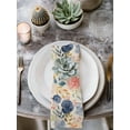 thumbnail image 2 of Colorful Flowers Cloth Napkins Set of 8 Reusable Dinner Napkins, Watercolor Retro Blue Pink Floral Cocktail Napkin Washable Table Napkins for Wedding/Holiday Party/Baby Shower 20"x20", 2 of 7