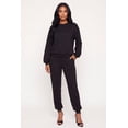 thumbnail image 2 of Women's Rhinestone Drop Shoulder Fleece Lined Sweatshirt, 2 of 4