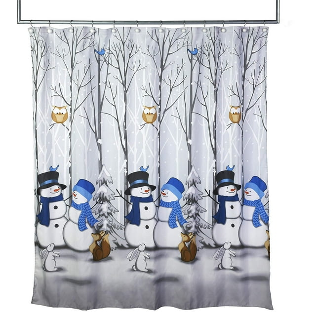 Cortina de ducha SKL Home Snowman Winter Friends 178 x 183 cm