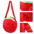 thumbnail image 4 of Bolsa De Felpa Para Niños, Bolsa De Felpa De Fresa Linda Súper Suave, Uso Ligero Al Aire Libre Para Bebé Niño Uso De Viaje Bebé Niña, 4 of 7