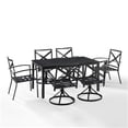 thumbnail image 6 of Crosley Furniture Kaplan 7 Piece Metal Outdoor Dining Set in Mist Green, 6 of 20