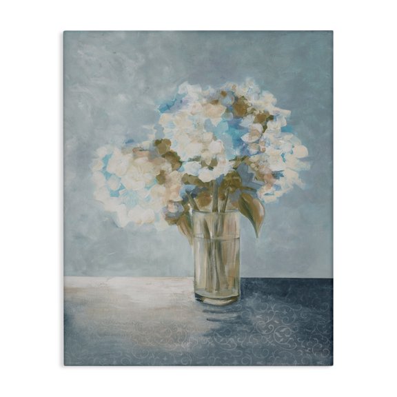 Stupell Industries Transitional Mystic Blue Hydrangea Flowers Sunlight Haze Canvas Art, 16 x 20, by Doris Charest