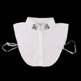 thumbnail image 1 of Colr de de moda para mujer Peter Pan Camisa de sopa decthable Cuello falso falso 10 Soledad La mitad de camisas, 1 of 7