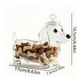thumbnail image 4 of Dachshund Snack Jar, Airtight Dog Treat Containers with Lid, Adorable Glass Pet Food Storage, Novelty Cute Cookie Jar for Kitchen and Countertop Decor Pet Lovers Gift, 4 of 7