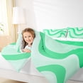 thumbnail image 4 of Manfei Retro Geometric Line Queen Comforter Set,Modern Abstract Art Bedding Sets,Green Wave Stripe Bedding Comforter Set For Men Women,Ultra Soft Home Decor Reversible,3-Piece, 4 of 8
