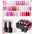 thumbnail image 1 of Set de esmaltes en gel Beetles Pink, 20 colores, rosa intenso, seductor, 1 of 9