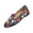thumbnail image 3 of Domuza Walking Shoes Women Breathe Mesh Slip On Sneakers Lightweight Floral Casual Loafers Trendy Comfortable Walking Sneakers for Women Purple 7（EU-38）, 3 of 4
