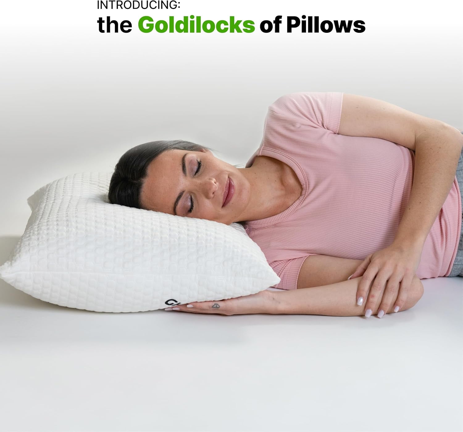 GhostBed Shredded Memory Foam Pillow with Adjustable Gel Memory Foam and Cooling Breathable Cover - Standard Size Shredded Memory Foam Pillows CertiPUR-US Certified 2-Pack