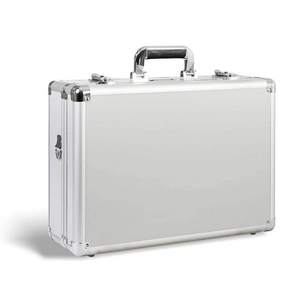 Zeikos Deluxe Medium Hard Shell Storage Case with Shoulder Strap, White