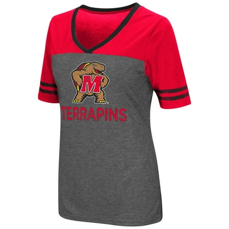- Ladies Colosseum Mctwist University of Maryland Terps Jersey T Shirt