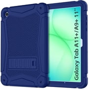 AVAWO Shockproof Case for Samsung Galaxy Tab A11+ Plus 11 inch 2026 with Built-in Kickstand, 3 Layers Heavy Duty Protection Cover for Galaxy A11+/A9+ 10.9, Navy Blue