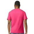 thumbnail image 4 of Gildan Softstyle Men's Midweight T-Shirt, Short Sleeve Classic Fit Cotton Tee, Heliconia, XL, 4 of 5