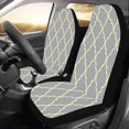 thumbnail image 2 of ABPHQTO Juego de 2 fundas de asiento de coche azulejo marroquí Quatrefoil Argyle Universal Auto asientos delanteros Protector apto para coche, SUV sedán, camión, 2 of 3