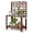 Brown, variant on VEVOR Potting Bench Table, Outdoor Gardening Workstation with 45 x 26 in Stainless Steel Tabletop, Storage Shelves, 4 Casters, Hooks, Garden Planting Work Station for Outside Patio, Backyard, Brown