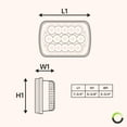 thumbnail image 2 of Rectangular 7x6 5x7 H6054 LED Headlight [H4 Plug & Play] [45W] [Sealed Beam] [Low/High Beam] - H6054 H5054 Headlight Set for Jeep Wrangler YJ XJ Cherokee Truck Ford Van (High/Low Beam: 100%/60%), 2 of 9