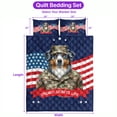 thumbnail image 5 of Happy Father's Day Honoring Veterans Australian Shepherd in Army Uniform Quilt Bedding Set Aussie Dog Lover Gifts 1 Blanket Bed Cover 2 Pillowcases - 13007, 5 of 5