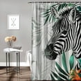 thumbnail image 2 of Orinice Fabric Waterproof Shower Curtains Colorful Banana Exotic Flowers Watercolor Jungle Animals Wildlife Nature Beautiful Bird Paradise Shower Curtain for Bathroom with Hooks  60x72, 2 of 7
