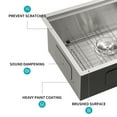 WLAIWLA Deep Stainless Steel Single Bowl Undermount Workstation Kitchen