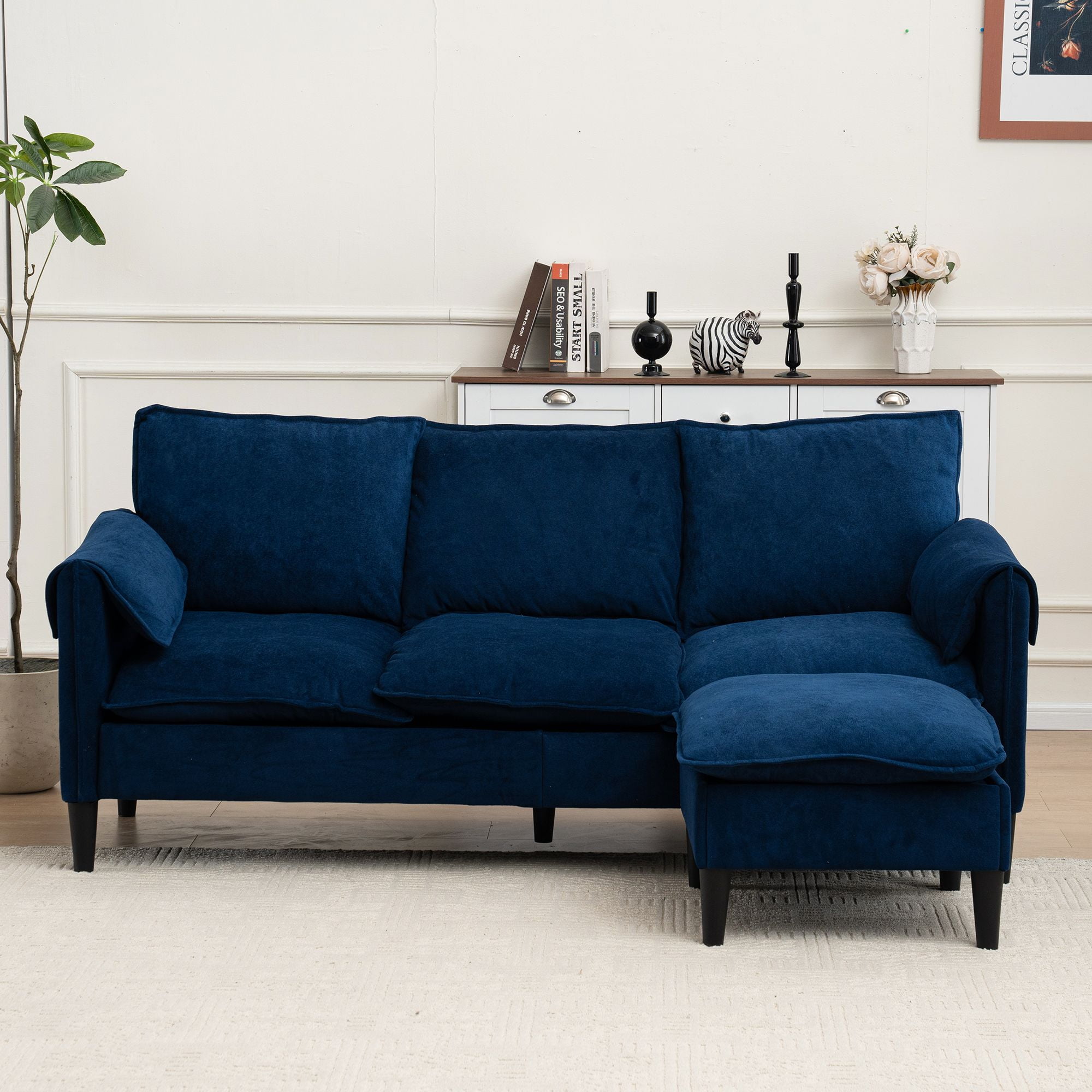 Best Choice Products Living Room Corner Linen Sectional Sofa