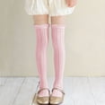 thumbnail image 3 of Eltusu Girls Knee-High Socks, Casual Knitting Cotton Stretchy Tight Dance Socks Pink Size 3-10T, 3 of 7