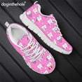 thumbnail image 1 of Doginthehole - Zapatillas de deporte antideslizantes con estampado de dientes de dibujos animados, cómodas, de malla, para niñas y mujeres, 1 of 6
