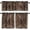 Barn Door-2, variant on Rustic Barn Door Valance Curtain Wooden Garage Farm Vintage Wood Farmhouse Country Rod Pocket Valance Window Treatments Short Curtains for Kitchen Living Room 54x18 Inch + 27x24 Inch X 2