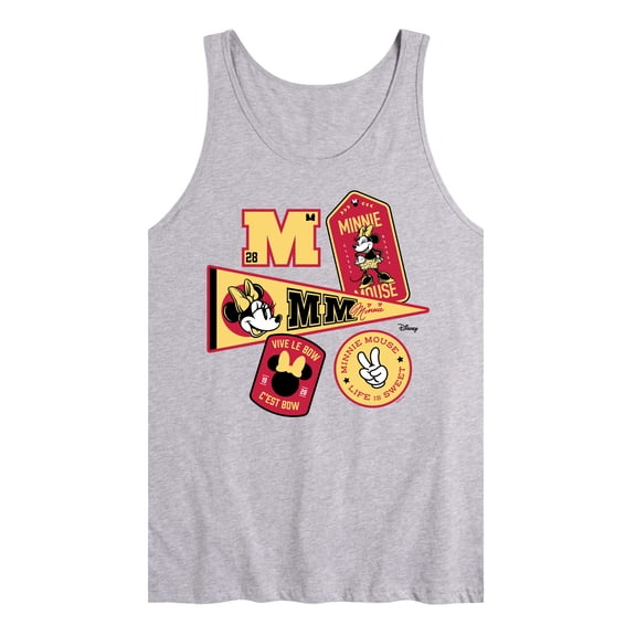 Disney - Minnie Mouse - Collegiate Patches; Life is Sweet - Men's Jersey Tank Top