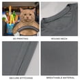 thumbnail image 4 of Coolnut Womens T Shirts Fashion Tops, A Reddish Cat Drives A Car Women's Basic Short Sleeve Tees, Grey Lightweight Casual Summer Clothes, XL, 4 of 6