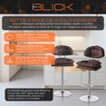 thumbnail image 3 of Set De 2 Bancos Barra Cocina Acolchonados Silla Con Respaldo Altura Regulable Giratorio 360° Diseño Acabado De La Estructura Cromado Color Café blick, 3 of 9