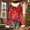 Red#2, variant on GaThRRgYP Sweatshirts for Women Plus Size,Ladies' Winter Non Positioning Christmas Printed Long Sleeved Coarse Woven Stripe Round Neck Pullover Top Red S