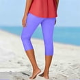thumbnail image 5 of WULMLEO Capri Pants for Women Moisture Wicking Yoga Pants High Waisted Stretchy Comfy Ultra Trousers Soft Summer Workout Gym Legging Purple Pink M, 5 of 5
