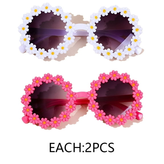GJX 4Pcs Baby Sunglasses,Multi-Occasion Use Toddler Sunglasses Age 2-4,Cute Trendy Design Infant Sunglasses,Style1