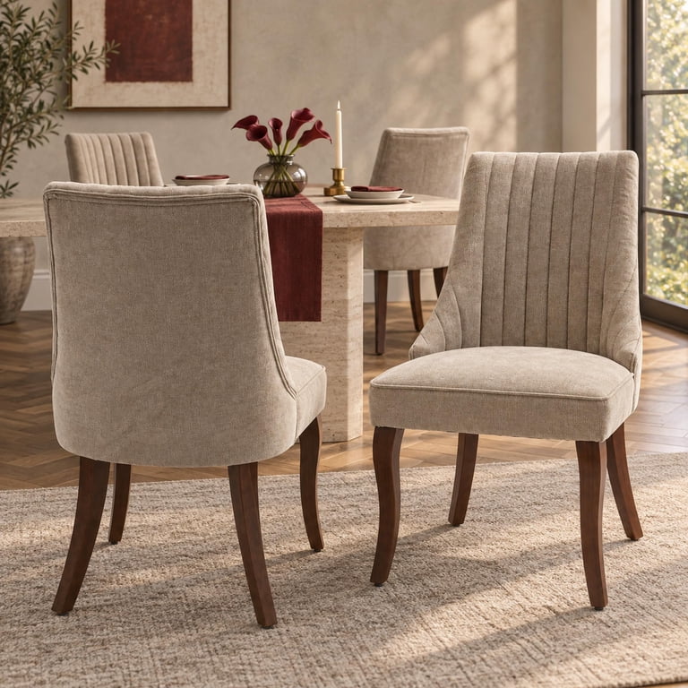 ODUSE-DAILY Mid Century Dining Chairs, Set of 4 photo 1