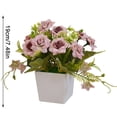 thumbnail image 2 of destyer Artificial Potted Flower Lifelike artificial Cloth Flower Plastic Flowerpot Simulation Floral Decor, Coffee, 2 of 7