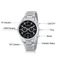 thumbnail image 3 of Reloj Espia Con Camara Oculta con infrarojo Vision Nocturna Elegante muy discreto vigilancia seguridad Fullhd 1080p 32gb Foto Y Video Con Audio y detector movimiento Gogo Electronics Color Metal plata, 3 of 7