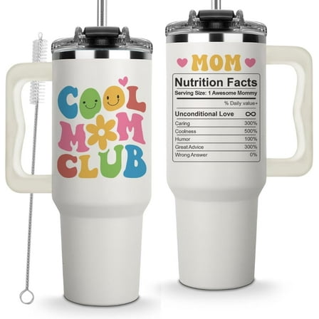 Vivulla68 Cool Mom Club Tumbler 40oz – Mom Gifts From Daughter, Son Or Husband – Present For New Or First-time Mommy, Expecting Momma Gift – Mama Cups – Birthday, Mother’s Day, Christmas Idea