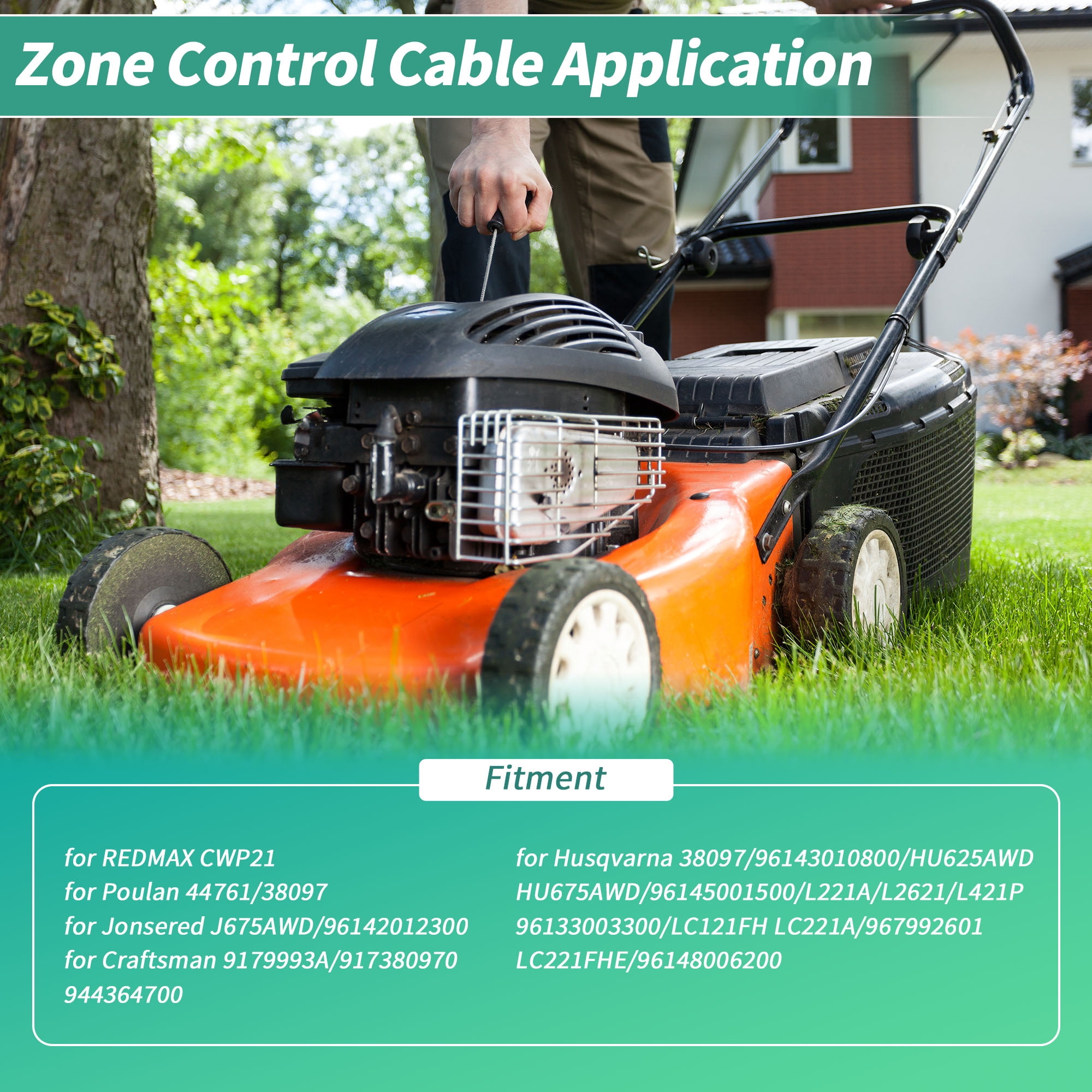 Unique Bargains Lawn Mower Zone Control Cable for Husqvarna