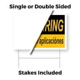 thumbnail image 3 of Now Hiring se Aceptan Aplicaciones Yard Sign 10 Pack of 12 Inch x 16 Inch Single Sided Weatherproof Heavy-Duty Plastic with Stake | Spanish Recruitment Sign, Job Opportunities | Made in, 3 of 7