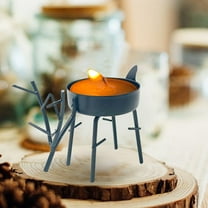 YOHAVEN Deer Candle Holder Small Iron Holiday Tabletop Decoration Christmas Party Home Decor Fireplace Mantel Dining Table Centerpiece Festive Gift
